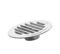 NbgrvB Griglia di sfiato rotonda in acciaio inox per esterni condotto di ventilazione per parete esterna, condotto dell'aria fresca, griglia di sfiato per parete esterna, rotonda, in acciaio inox