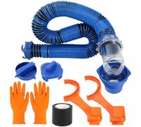 NbgrvB Kit completo di scarico per camper, 3 m, chiave inclusa (3 m) | Chiusura a baionetta a prova di perdite, include guanti usa e getta, portata estesa di 3 m, gestione sicura dei rifiuti