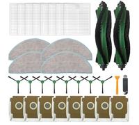 NbgrvB Kit di 32 pezzi di ricambio per Roomba per robot aspirapolvere Vac 2 Q0520, include spazzole, filtri, sacchetti e salviettine