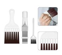 NbgrvB Kit di pulizia condensatore AC 3 pezzi con pettine flessibile e spazzole morbide per condizionatori d'aria frigoriferi scambiatori di calore
