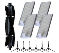 NbgrvB Kit filtro spazzola laterale principale per Eureka Lvac Voice Nuo, per Dynaking R21 e LG R580 Series Robot Aspirapolvere, 1 Spazzola Principale, 6 Spazzole Laterali, 4 Filtri, Nylon Plastica