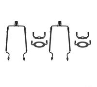NbgrvB Kit paralume arpa regolabile 17-25,4 cm, in metallo cromato, con base a vite E26 e supporto per sella, set di 2 staffe per lampada da tavolo e da scrivania, colore oro e argento (nero)