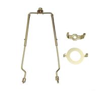 NbgrvB Kit per paralume, regolabile, 17-25 cm, in metallo cromato, con base a vite E26 e supporto per sella, set di 2 staffe per lampada da tavolo e da scrivania, in oro, argento (oro)