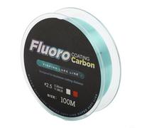 NbgrvB Lenza da pesca in fluorocarbonio per acqua dolce e salata, invisibile, subacquea con resistenza all'abrasione, 100 m, per tutti gli usi, colore bianco e verde (2,5-0,26 mm-5,4 kg)