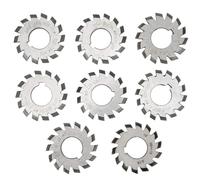 NbgrvB M1.5 HSS Evolvent - Set di 8 frese dentate a 20° | Set di 8 frese dentate in HSS M1.5, 20 PA, ruote coniche, set di 8 frese dentate M1,5 HSS, 20 P