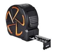 NbgrvB Metro a nastro nero oro 5 m/7,5 m/10 m, ispessito infrangibile e resistente all'usura, in acciaio al carbonio con doppia scala misurazioni accurate per arancione 5 m x 19 mm