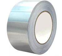 NbgrvB Nastro Alluminio Argentato 2 Rotoli Alta Adesione(3cm*20m) | al per calore, finitura argento, per ideale per cucine e industrie, 5cm larghezza, 20m lunghezza