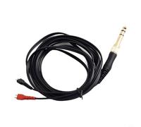 NbgrvB OFC Wire - Cavo per cuffie, 2 m, design intrecciato, colore: Nero | Lunghezza 2 m, nucleo OFC, jack da 3,5 mm, adattatore 6,35 mm, compatibile con HD560/540