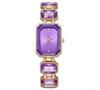 NbgrvB Orologio casual da donna al quarzo con quadrante rettangolare da indossare tutti i giorni (viola)