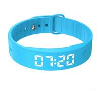 NbgrvB Orologio da polso silenzioso con sveglia vibrante, per chi dorme pesantemente e non udenti, con promemoria per imparare a usare il vasino, con monitoraggio del sonno, contapassi, timer (blu)