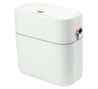 NbgrvB Pattumiera Pedale 10L Chiusura Automatica Anti-Odore(10L - white) | Capacità 10 litri, materiale PVC , dimensioni compatte 29x15x28cm, perfetto spazi