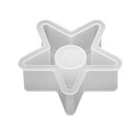NbgrvB per il supporto della candela del silicone morbido, candele coniche | Stampo per candele in silicone a forma di pentagramma portacandele a forma di cuore kit per la creazione di candele