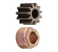 NbgrvB Pignone sterzo in metallo con 11 denti e centro scanalato, per tosaerba modelli 717-1554, 741-04237A, 741-04237B, include boccola sterzo esagonale da 7/8"