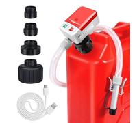 NbgrvB Pompa elettrica USB di trasferimento del carburante con sensore di arresto automatico, flusso elevato 12L/min, tubo flessibile da 99-130 cm, 4 adattatori per lattine, compatibile con liquidi