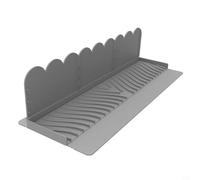 NbgrvB Protezione in silicone per bordi del lavandino, per cucina e bagno, protezione regolabile per prevenire il deflusso dell'acqua, protezione per piano di lavoro per pietra di granito (grigio)