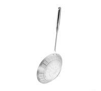 NbgrvB Schiumarola in acciaio inox con manico in palissandro, colino a rete da 40-44,6 cm per pentole calde, fritture e tagliatelle