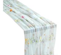 NbgrvB Sciarpa da tavolo per ricevimenti nuziali, 150 x 300 cm | Tessuto in poliammide resistente, diverse tonalità pastello, si abbina alla decorazione della casa di nozze