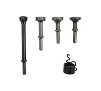 NbgrvB Set di 5 punte per martello pneumatico, con molla, scalpello pneumatico da 150 mm, 190 mm, 250 mm, martelli in lega di acciaio per levigare e modellare i metalli e per la riparazione di