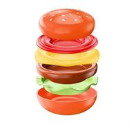 NbgrvB Set di piatti piccoli a 6 strati per hamburger, impilabili, 8,9 cm, in porcellana, antipasti, dessert e salse, con base antiscivolo