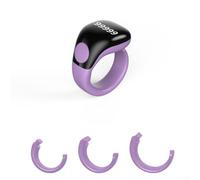 NbgrvB Smart Tasbih - Anello per contatore di preghiera Zikr con app, contatore digitale impermeabile 99999, carica magnetica, dimensioni 18-22 mm (viola)