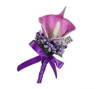 NbgrvB Sposo matrimonio Boutonniere elegante spilla fiore | Materiale plastico resistente, resiste all'usura tutto il giorno, mantiene la bellezza, rigori di prova di evento