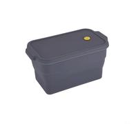 NbgrvB Teglia per pane in silicone con coperchio, vassoio pieghevole senza pane per cuocere polpettone e torte, facile rilascio, grigio Bakeware 22,5 x 12,5 x 12,5 cm