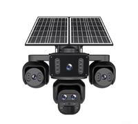 NbgrvB Telecamera di Sicurezza 4G LTE Solar Powered 20MP AOV per Quad Lens Outdoor Wireless CCTV IP66 Impermeabile 360 Vista