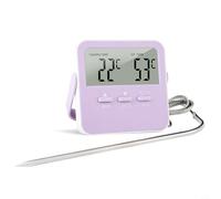 NbgrvB Termometro da forno con sonda, 0-250 °C, termometro digitale per alimenti, per barbecue, cottura e frittura, supporto magnetico incluso