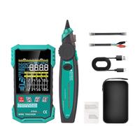 NbgrvB Tester multifunzionale per cavi di rete con multimetro, portata 2,5-400 m, per controllo della polarità POE, batteria da 1250 mAh (ET622)