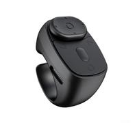 NbgrvB TikTok - Anello clicker automatico per controllo video corto (nero) | Chip Bluetooth 5.3, portata 10 m, pausa di scorrimento come, compatto 35 mm, compatibile con TikTok Instagram