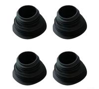 NbgrvB Tubo di scarico dell'acqua con tappo in silicone, confezione da 4, tubo di drenaggio per lavatrice, adatto per fognature per sistemi di perdite dal pavimento (nero)