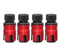 NbgrvB Valvole a sgancio rapido per regolazione della pressione dei pneumatici, 4 pezzi, sgonfiaggio in metallo resistente all'usura per una migliore presa su sabbia e fango, SUV (rosso)