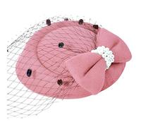 Nbhuiakl Cappello Pillole, Hostess Airman Cappello, Cappello Hostess, Cappello Facile Da Indossare Cocktail Tea Da Cappelli con Velo per Ragazze E Donne per Il Matrimonio