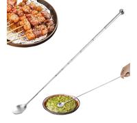 Nbhuiakl Cucchiaio telescopico, cucchiaio lungo allungabile, cucchiaio telescopico in acciaio inossidabile, cucchiaio per mescolare con manico lungo ed estensibile, cucchiaini da tè estensibili per