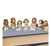 Nbhuiakl Presepi Di Natale per Natale | 10 Piccole Figure per Presepe, Statua Di Gesù Di Natale per E Adulti, Presepe Della Sacra Famiglia con Stile Di Fattoria
