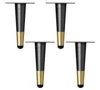 NBKJDSXL 4 gambe da tavolo in metallo, gambe per mobili in ferro conico, tappetino in gomma, tavolino da caffè, tavolino TV, tavolini, comodino, gambe di panca, gambe del divano, con