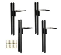 NBKJDSXL 4 pezzi 15cm piedini per mobili in metallo nero, design moderno, piedini per mobili fai da te per divano, tavolino, letto, mobile TV gambe per mobili con viti. (Schwarz,15cm)