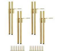 NBKJDSXL 4 pezzi 15cm piedini per mobili in metallo nero, design moderno, piedini per mobili fai da te per divano, tavolino, letto, mobile TV gambe per mobili con viti. (Golden,18cm)