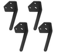 NBKJDSXL 4 piedini di ricambio per mobili in metallo, per mobili e tavoli, fai da te, per mobili lowboard, divani, tavolini da caffè, tavoli da pranzo, colore nero (25 cm)
