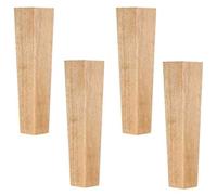 NBKJDSXL 4 piedini per mobili in legno, gambe per mobili in legno massello, per sedie, armadi, divani, letti, divani, con piastre di montaggio, viti e feltrini (30 cm)