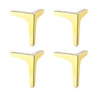 NBKJDSXL 4 piedini per mobili in metallo, capacità di carico fino a 800 kg, piedini per mobili per TV lowboard, armadi, mobili TV, cassetti, comodini, con viti (oro, 13 cm)