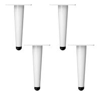 NBKJDSXL Set di 4 piedini verticali in acciaio inox con base in gomma antiscivolo per montaggio fai da te per mobili TV, letto, divano, armadio da bagno (20 cm)