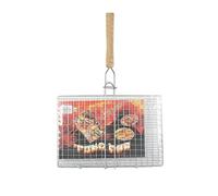 NBMfdSRY Confezione da 2 Cestelli for Griglia in Rete for Barbecue di Varie Dimensioni con Spazzola for(33x20.5x45cm)