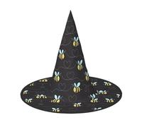 NBMghn 1 cappello di Halloween con decorazione per streghe - Carnevale con stampa di calabroni in stile cartone animato, cosplay, giochi di ruolo, festival, carnevale, fascia