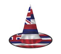 NBMghn 1 cappello di Halloween streghe Decor - Bandiera delle Hawaii American Print Party Witch Costume Cosplay, gioco di ruolo Festival Carnevale Fascia