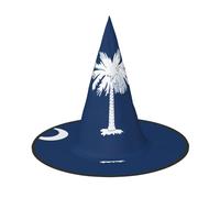 NBMghn 3 pz cappello di Halloween streghe Decor - South Carolina bandiera stampa partito costume strega cosplay, giochi di ruolo festival carnevale fascia