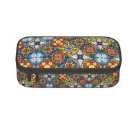 NBMghn Astuccio con bandiera del Ghana con stampa completa, organizer multiuso per penne, cancelleria, trousse per trucchi e cosmetici, Piastrella in ceramica messic, Taglia unica, Zaino per la scuola