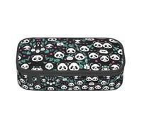 NBMghn Astuccio con disegno di cavalluccio marino blu - organizer multiuso per penne, cancelleria, trucchi e cosmetici, Panda Cute Face, Taglia unica, Zaino per la scuola
