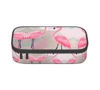 NBMghn Astuccio con stampa di fenicotteri con scritta "Love", organizer multiuso per penne, cancelleria, trousse per trucchi e cosmetici, Amore fenicottero, Taglia unica, Zaino per la scuola