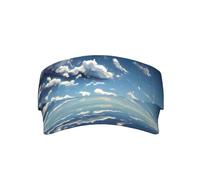 NBMghn Cappello da baseball unisex con stampa balene sotto il mare, per adulti, perfetto per attività all'aperto, viaggi e sport, Cielo Blu E Nuvole Bianche, Taglia unica